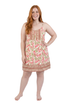 Plus Size La Cera Floral Spaghetti Strap Chemise - La Cera