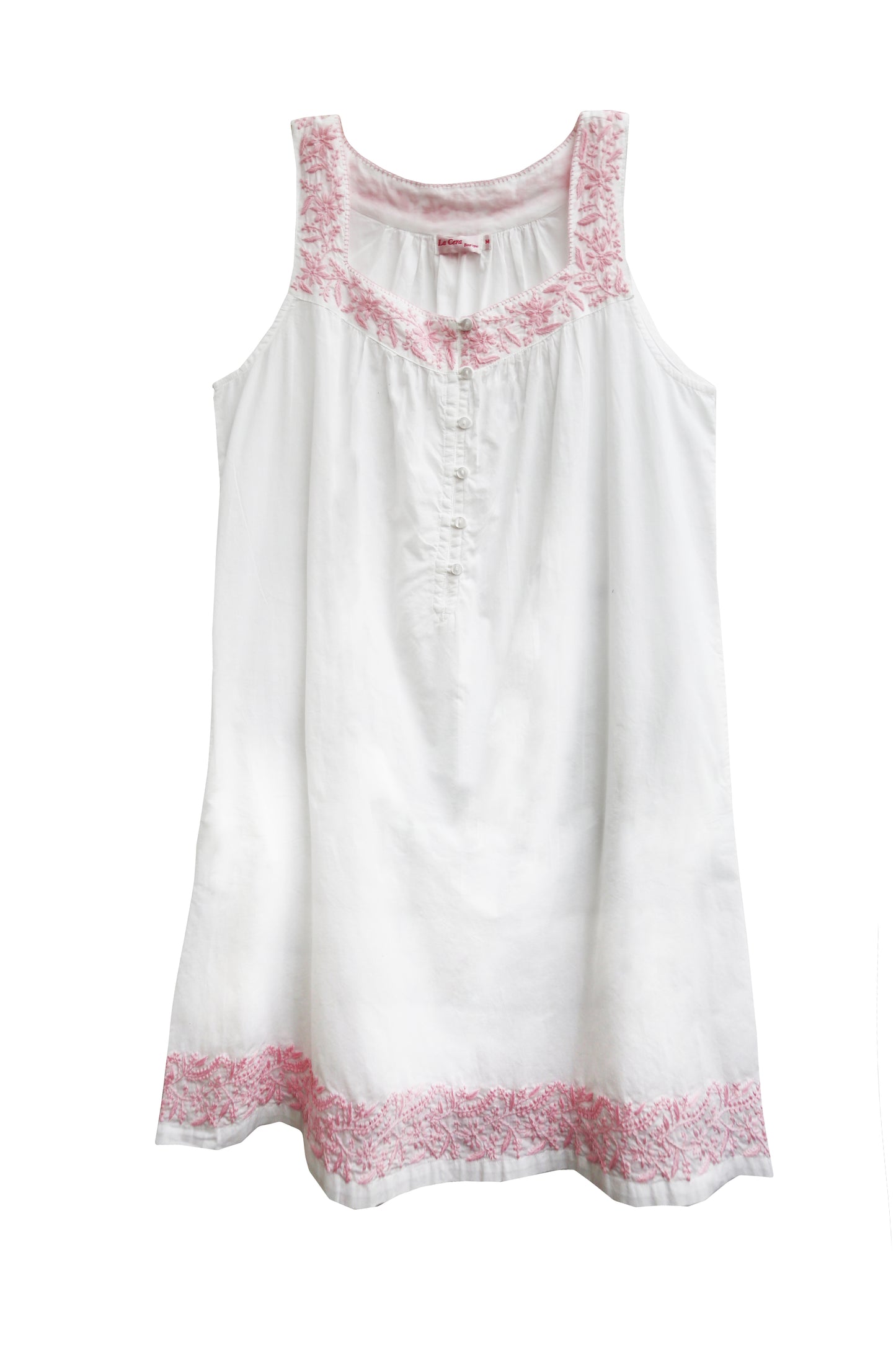 La Cera Hand Embroidered Chemise - La Cera