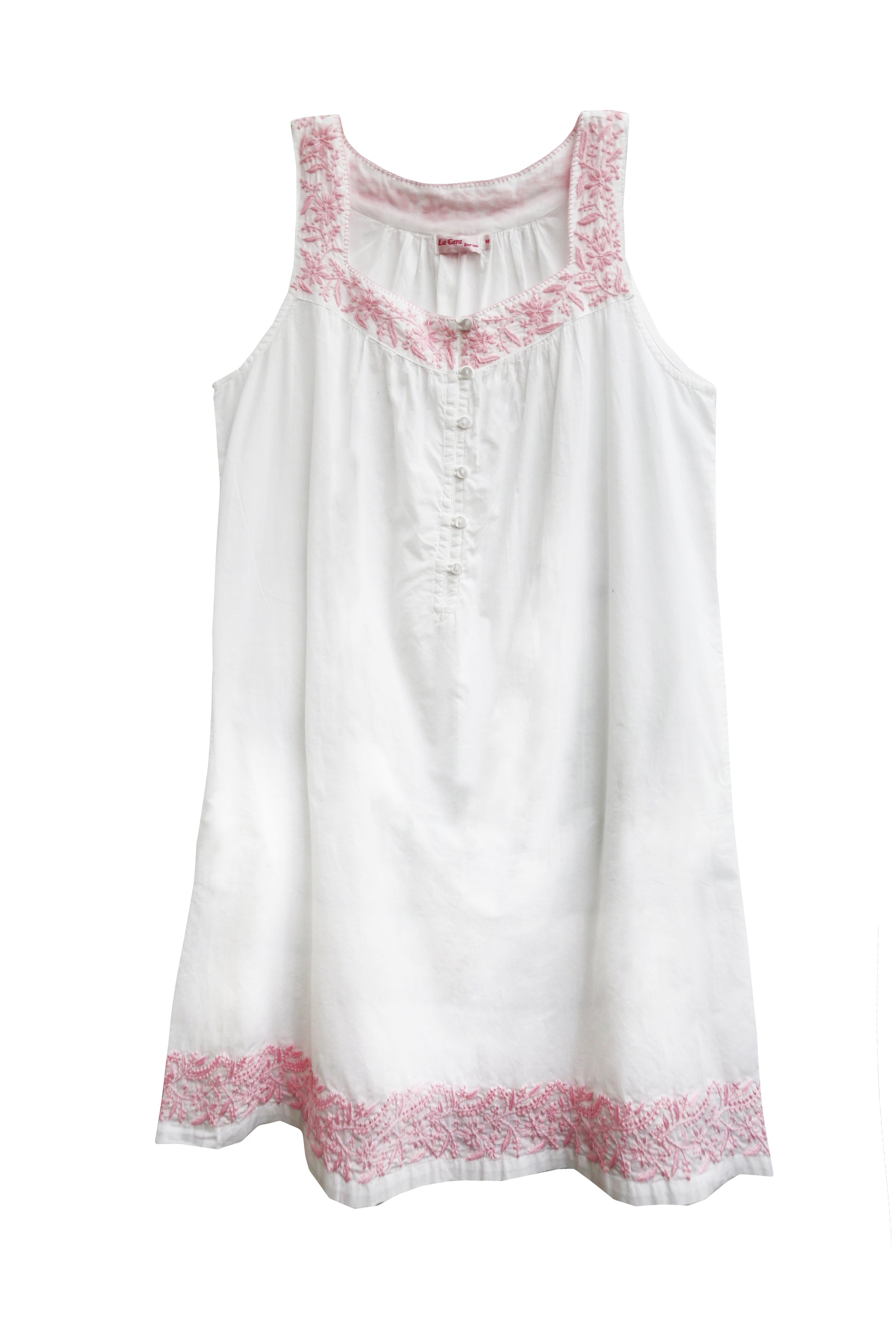 La Cera Hand Embroidered Chemise - La Cera