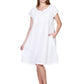 Pleated Bodice Lightweight Cotton Chemise