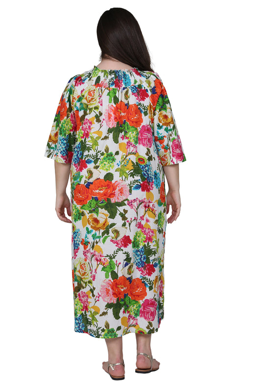 100% Cotton Tropical Floral Nightgown