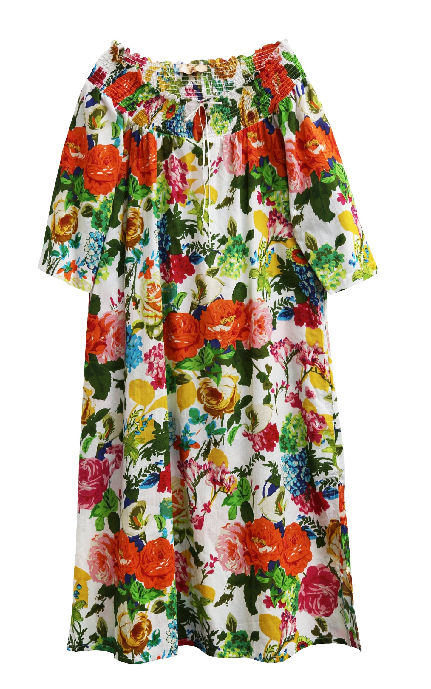 100% Cotton Tropical Floral Nightgown