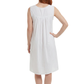 100% Cotton White Embroidered Chemise - La Cera