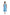 100% Cotton Lace Trim Flounce Gown Blue Toile Print - La Cera