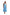 Plus size 100% Cotton Lace Trim Flounce Gown Blue Toile Print - La Cera
