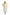 Plus size 100% Cotton Lace Trim Flounce Gown White Lime Floral Print - La Cera
