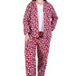 Flannel Sheep Print Plus Size Pajama Set