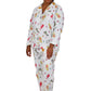 La Cera Long Sleeve Printed Flannel Pajama Set - La Cera