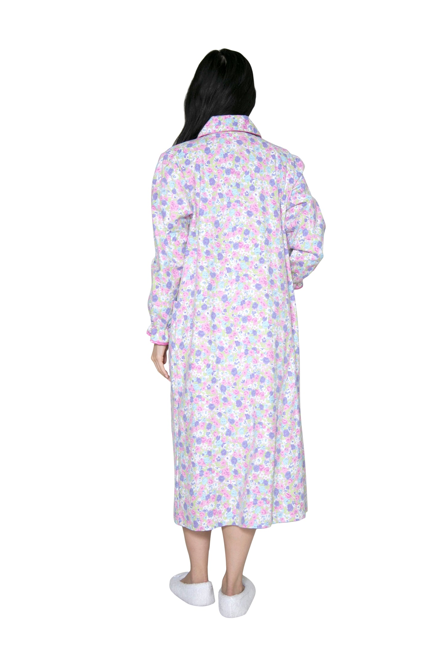 100% Cotton Flannel Snap Front House Dress