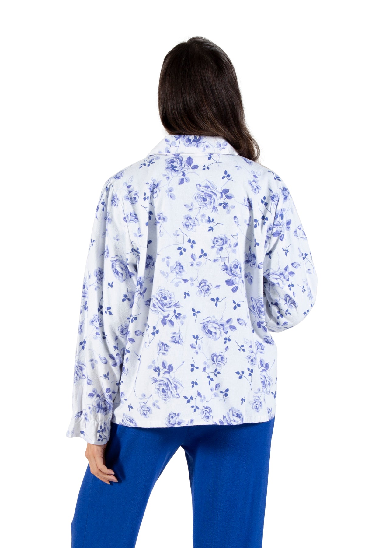 La Cera 100% Cotton Flannel Bed Jacket