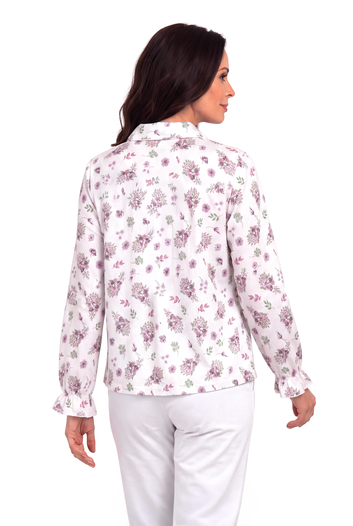 La Cera 100% Cotton Flannel Bed Jacket