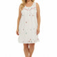 Plus Size La Cera Embroidered Flower Chemise - La Cera