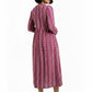 Printed Flannel Nightgown With Release Pleats - La Cera