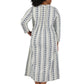 Plus Size Printed Flannel Nightgown With Release Pleats - La Cera