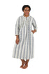 Plus Size Printed Flannel Nightgown With Release Pleats - La Cera