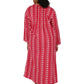 Plus Size Printed Flannel Nightgown With Release Pleats - La Cera