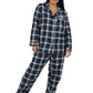 100% Cotton Yarn Dyed Plaid Flannel Pajama Set