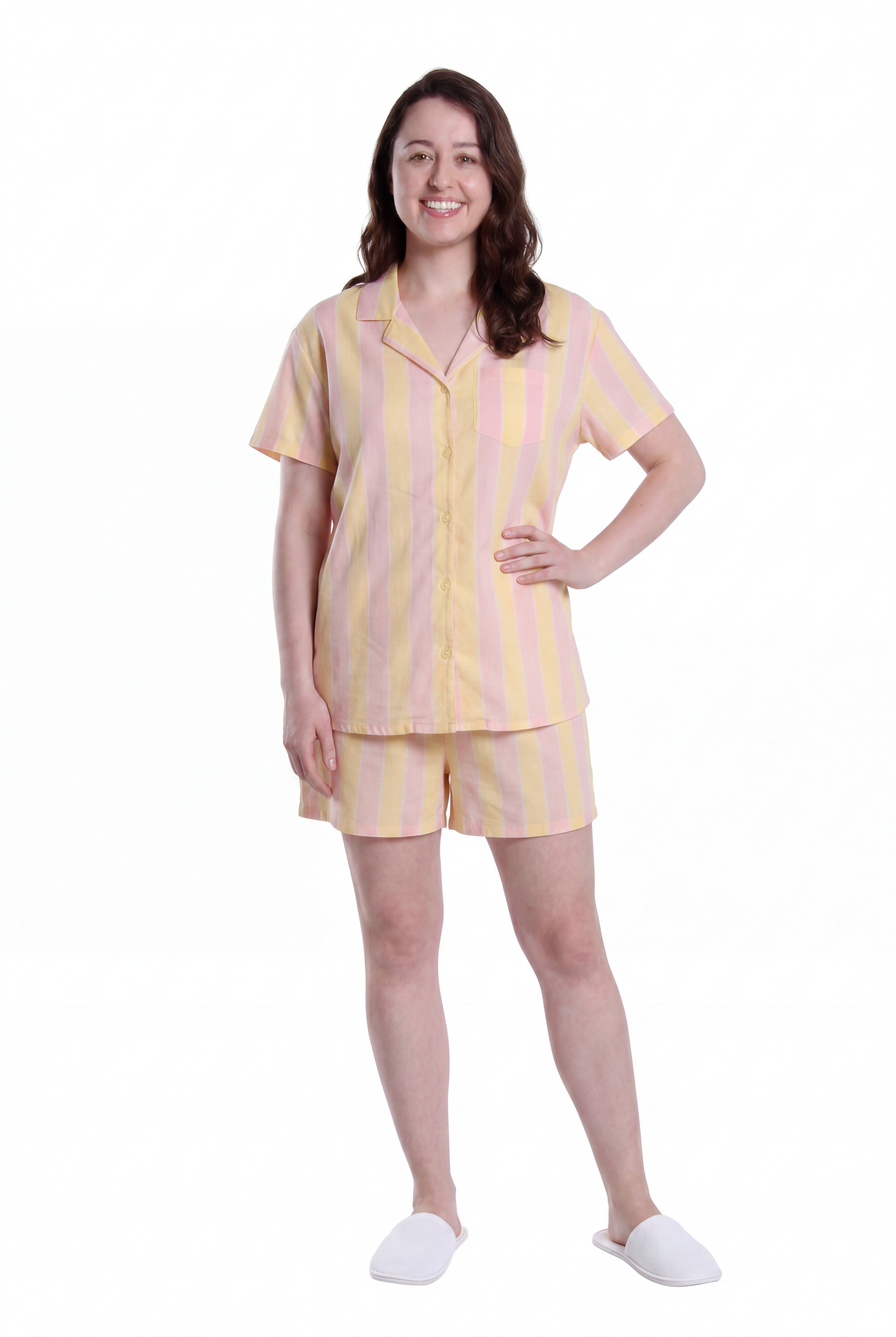La Cera Stripe Printed Cotton PJs in a Bag - La Cera