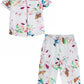 La Cera Plus Size Short Sleeve Garden Floral Pajamas