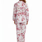 La Cera Cherry Blossom Cotton Pajama Set - La Cera