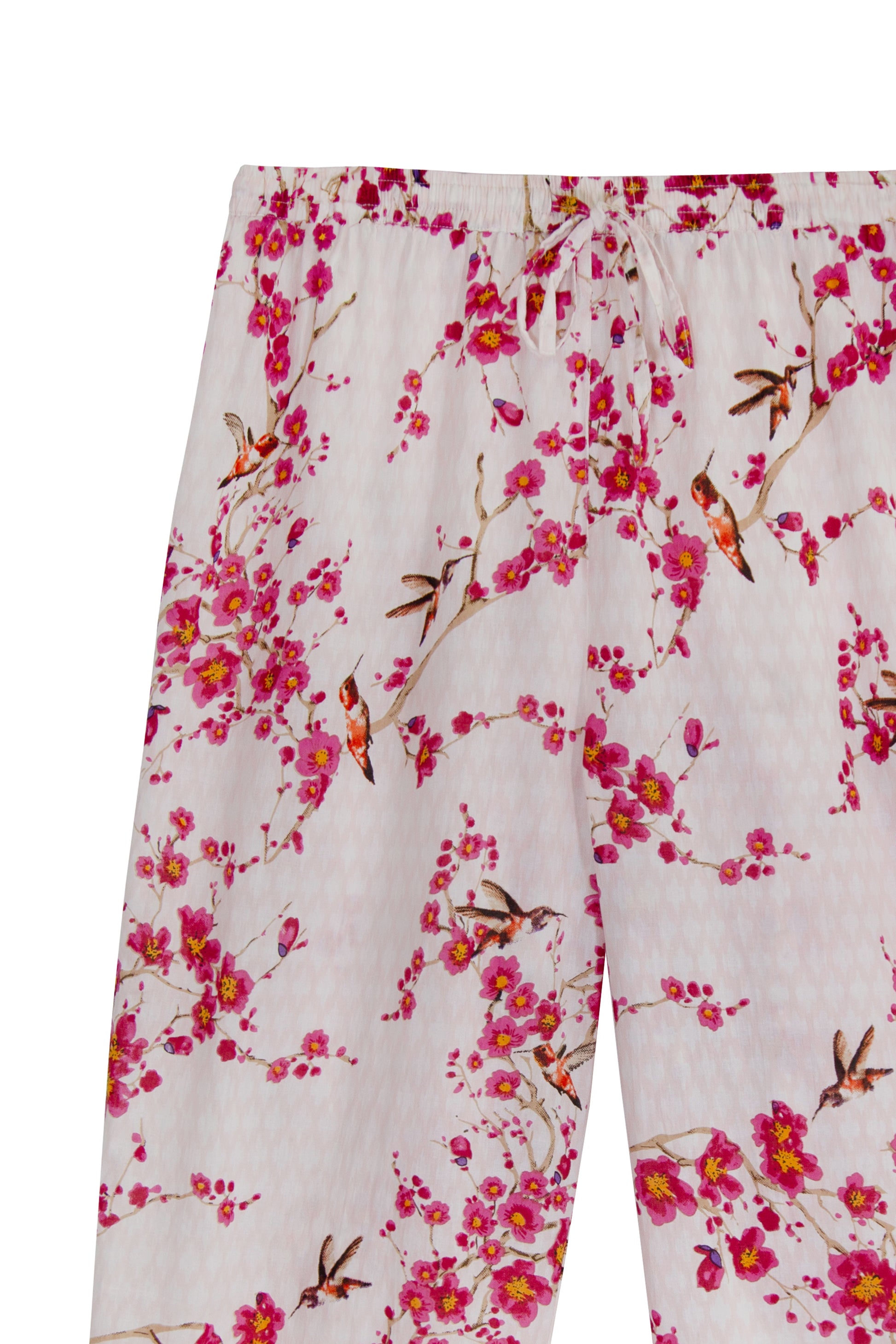 La Cera Cherry Blossom Cotton Pajama Set  - Plus Size - La Cera