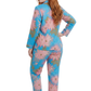 La Cera Cotton Lotus Pajama Set - Plus Size - La Cera