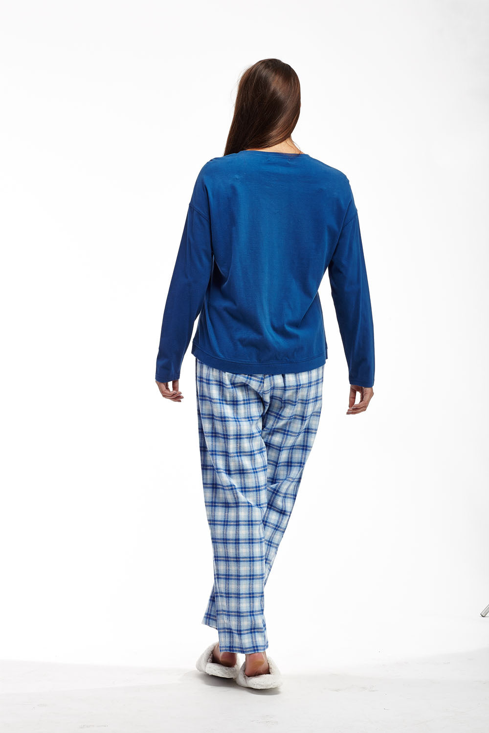 La Cera Plaid Pajama Set - La Cera