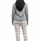 Plus Flannel Plaid and Cotton Knit PJ