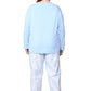 Plus Size Flannel Print Pajama Set