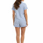 La Cera Pin Stripe Cotton Knit Boxer PJ - La Cera