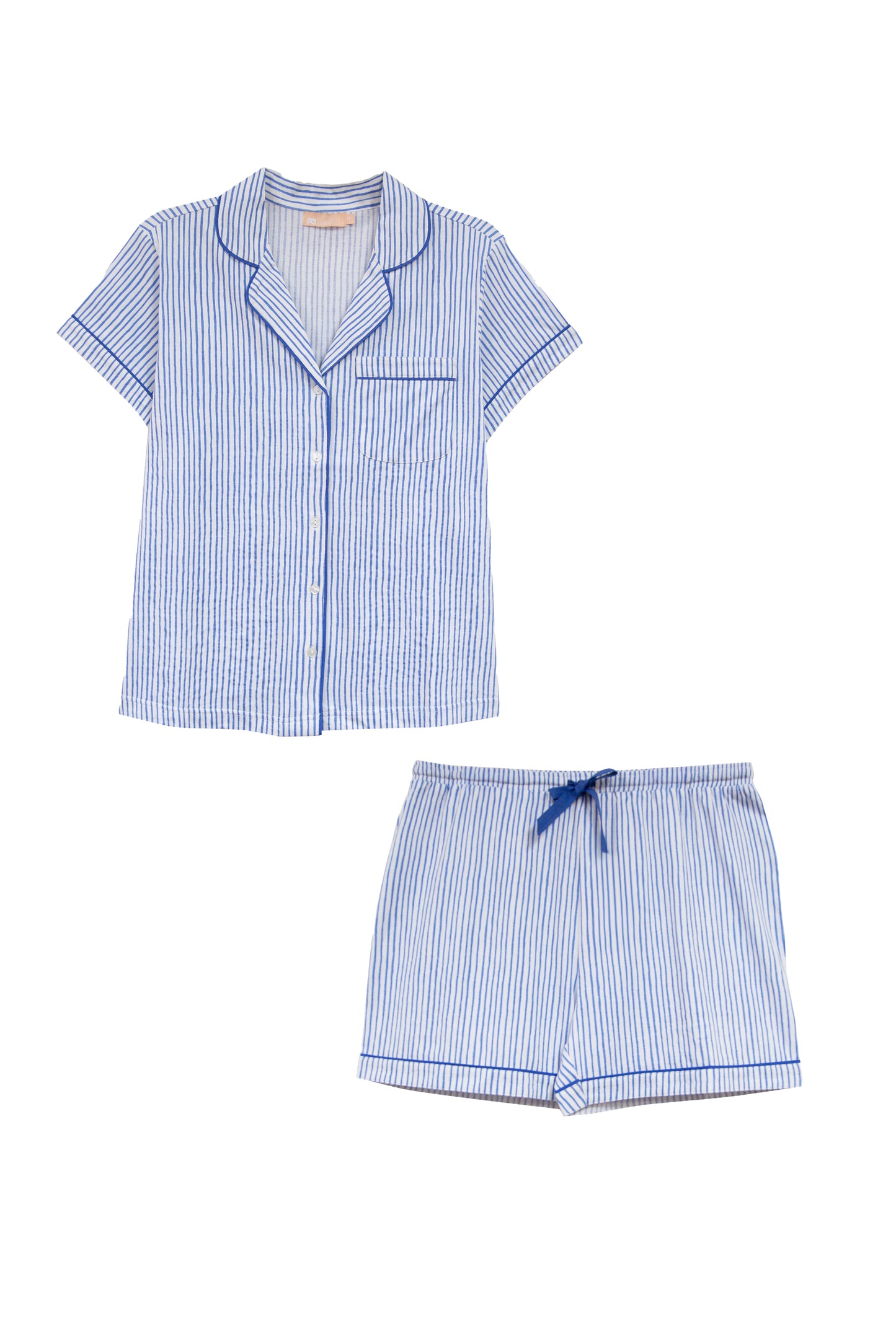 La Cera Plus Size Pin Stripe Cotton Knit Boxer PJ