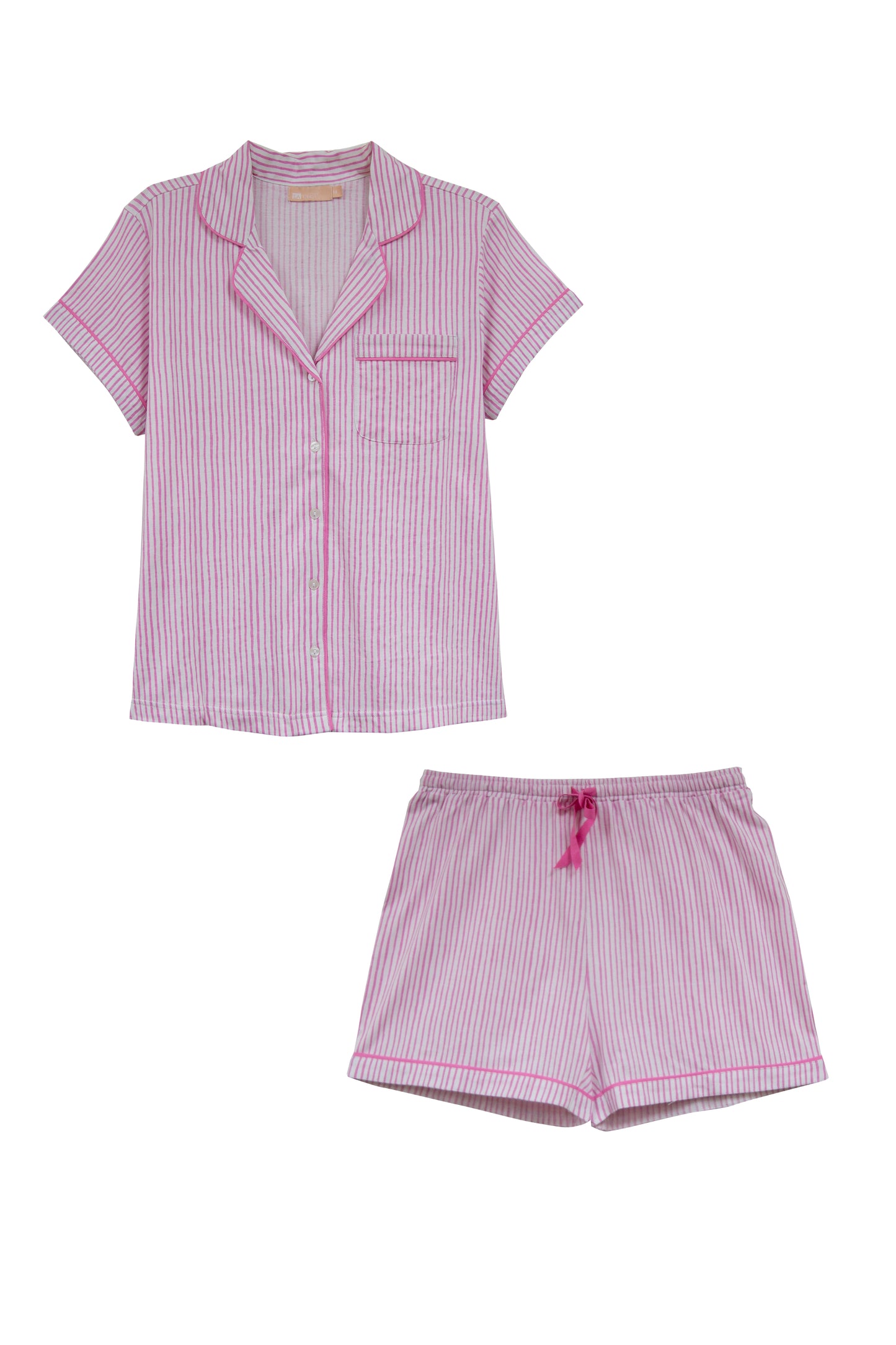La Cera Pin Stripe Cotton Knit Boxer PJ - La Cera