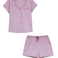 La Cera Plus Size Pin Stripe Cotton Knit Boxer PJ