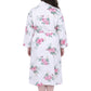 Flannel Floral Plus Size Robe - La Cera