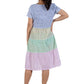 La Cera Cap Sleeve Short Smock Tier Dress - La Cera