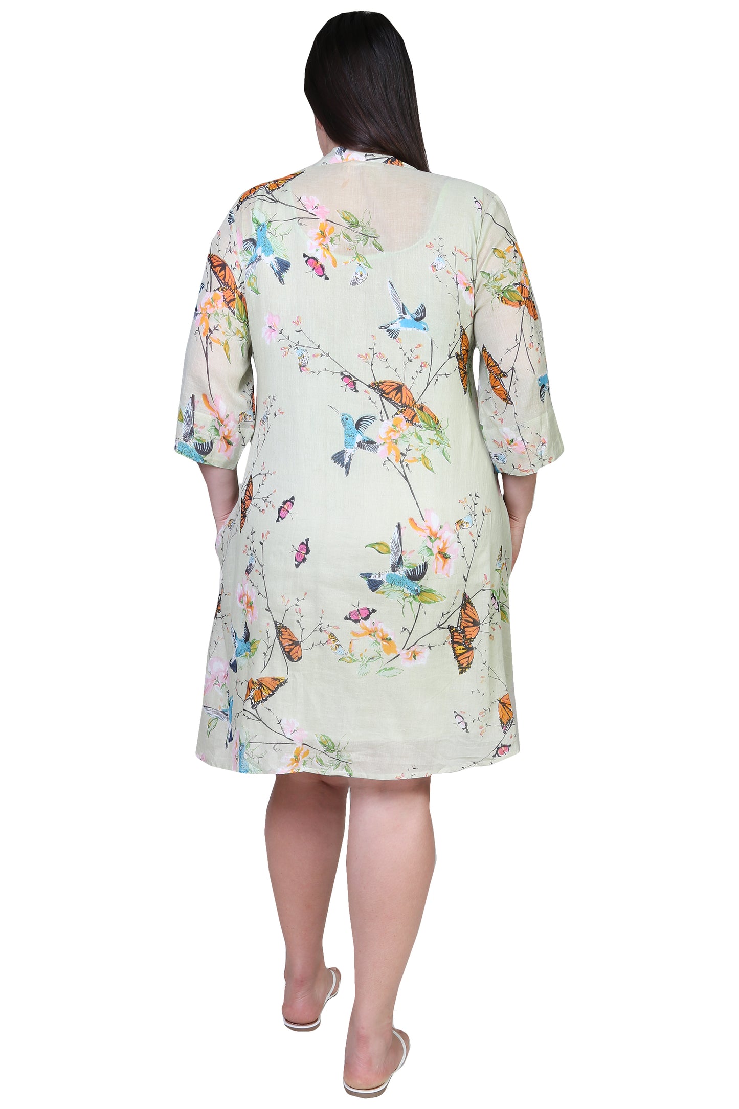 Floral Hummingbird Plus Size Sundress - La Cera