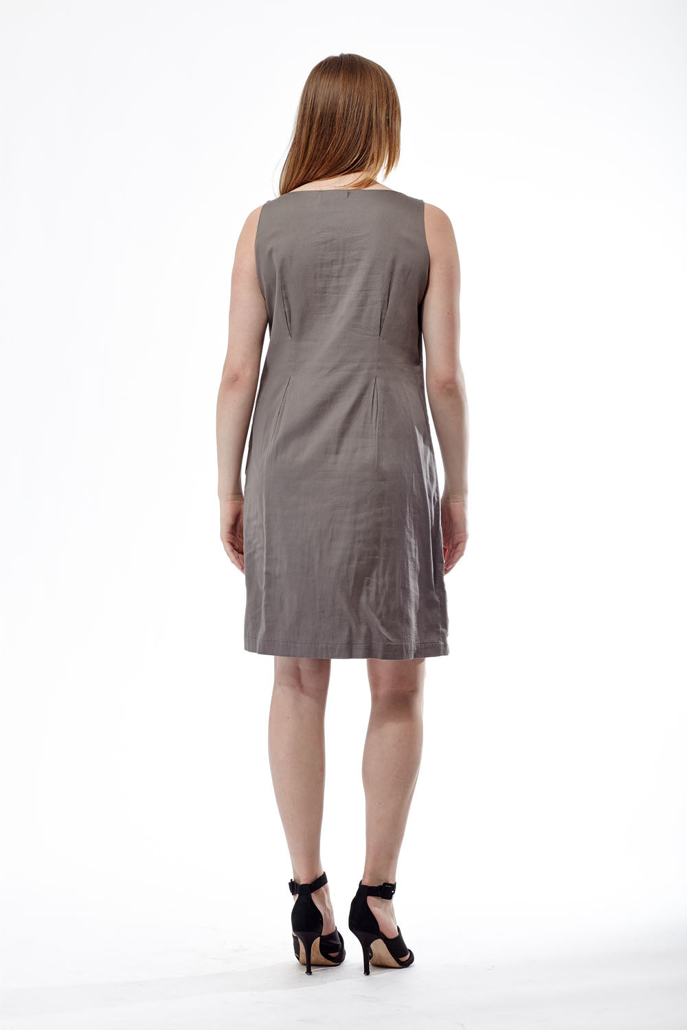 La Cera Sleeveless Embroidered Cotton Dress