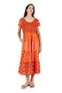 La Cera Cap Sleeve Smock Tier Dress - La Cera