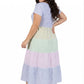 La Cera Cap Sleeve Smock Tier Dress - La Cera