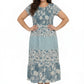 La Cera Cap Sleeve Smock Tier Dress