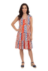 La Cera Short Sleeve Printed Tiered Dress - La Cera