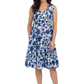 La Cera Floral Tiered Cap Sleeve Dress - La Cera