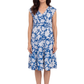 La Cera Floral Tiered Cap Sleeve Dress - La Cera