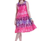 La Cera 100% Cotton Ombre Print Tier Dress