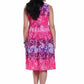 La Cera Plus Size 100% Cotton Ombre Print Tier Dress