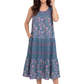 La Cera 100% Cotton Border Print Dress