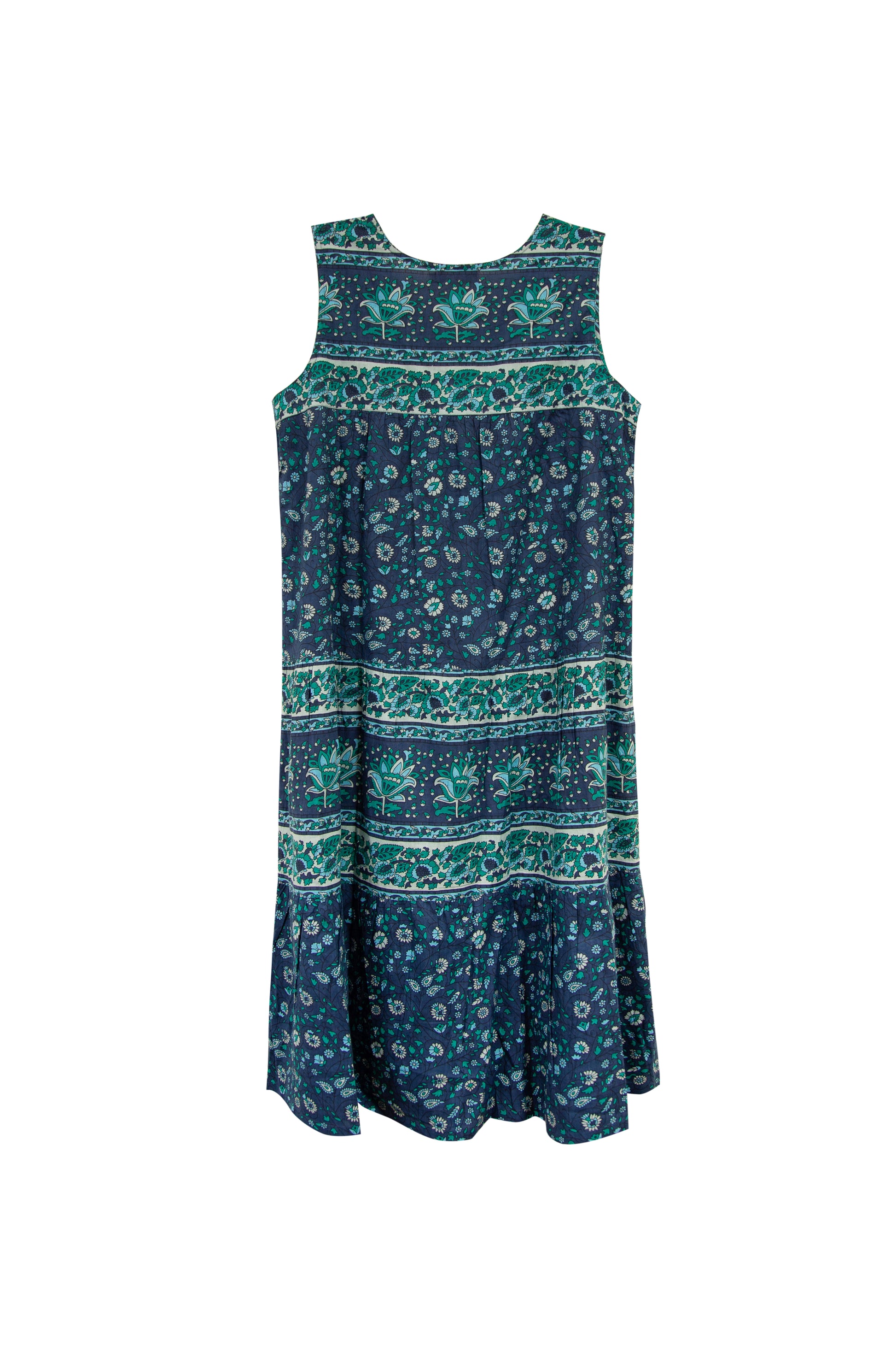 La Cera 100% Cotton Border Print Dress - La Cera