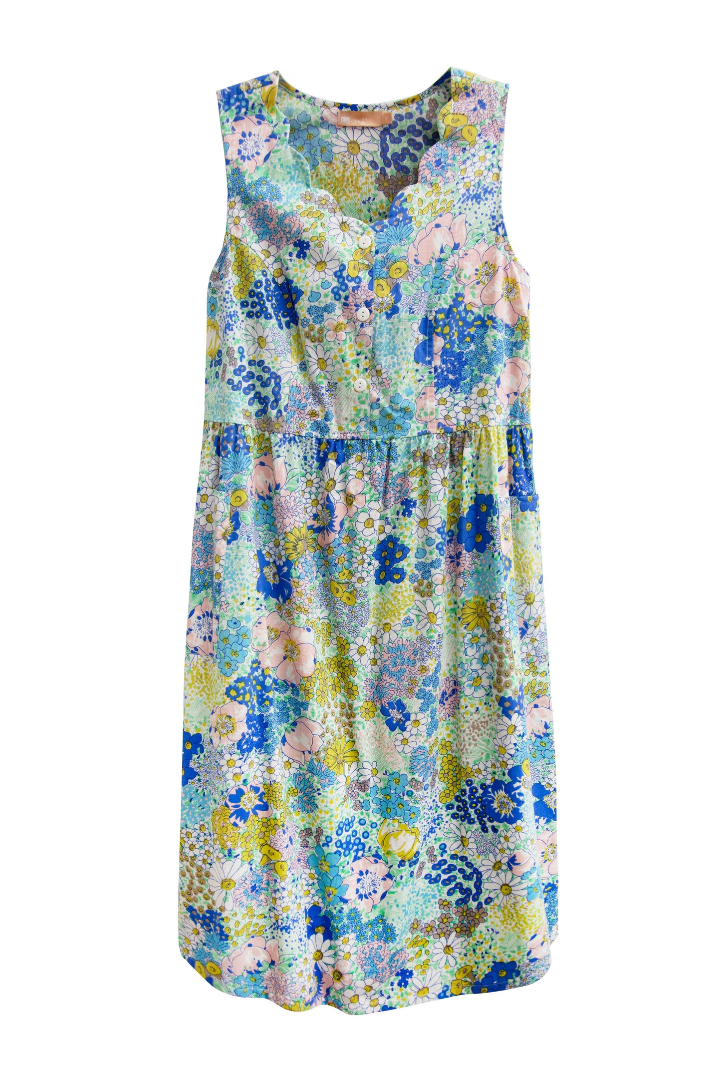 La Cera 100% Cotton Printed Sundress
