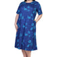 La Cera Plus Size Sea Shell Print Knit Dress