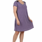 Plus Size Soft & Supple Knit Dress with Lace Trim - La Cera